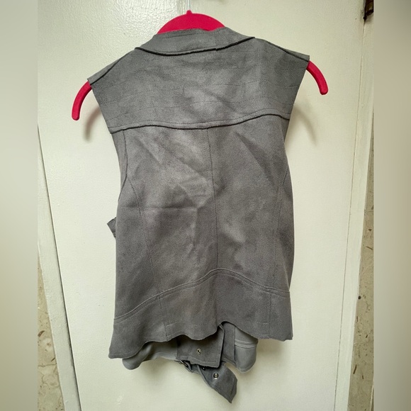 Grey Suede Like Vest - Picture 2 of 13
